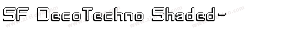 SF DecoTechno Shaded字体转换